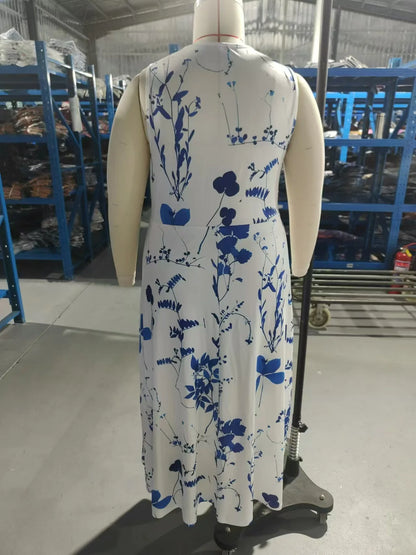 Robe Longue Fleurie — Taille Haute