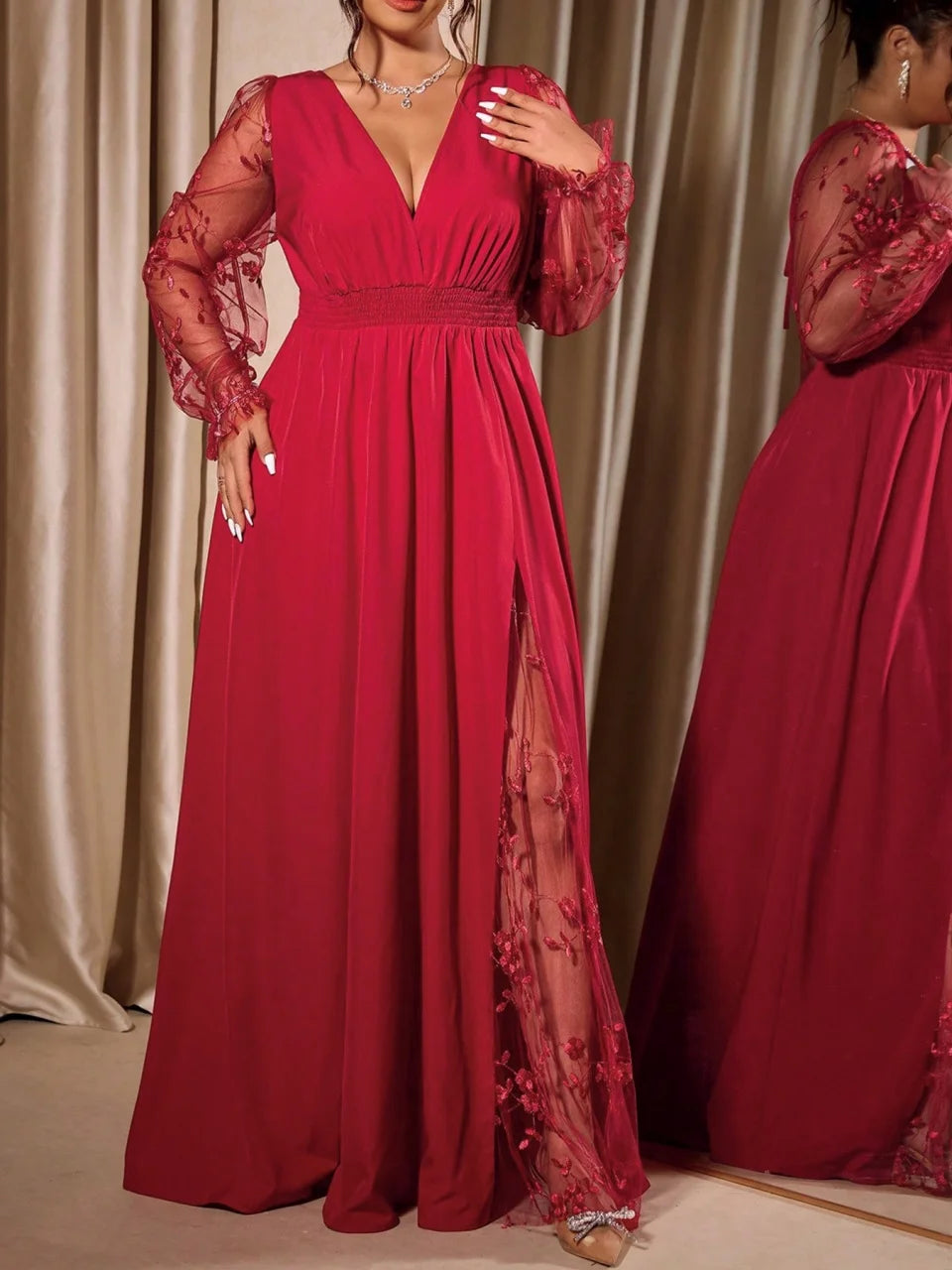 Robe Serena — Longue à Col V