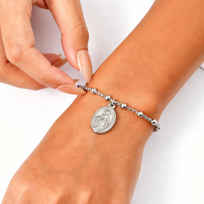 Bracelet Croix Foi — Acier Inoxydable