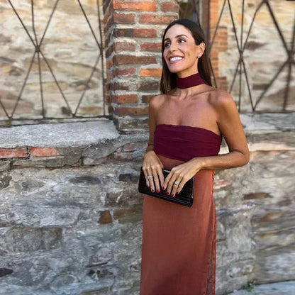 Robe Maxi Color Block — Fines Bretelles
