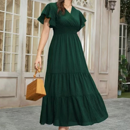 Robe Maxi Verte — À Volants