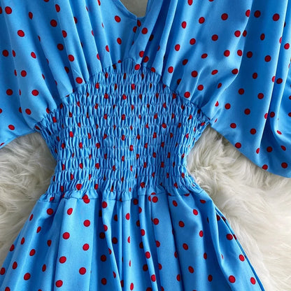Combinaison Fluide à Pois — Col V