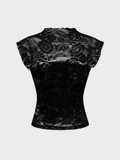 Top Bella — Dentelle et Dos Transparent