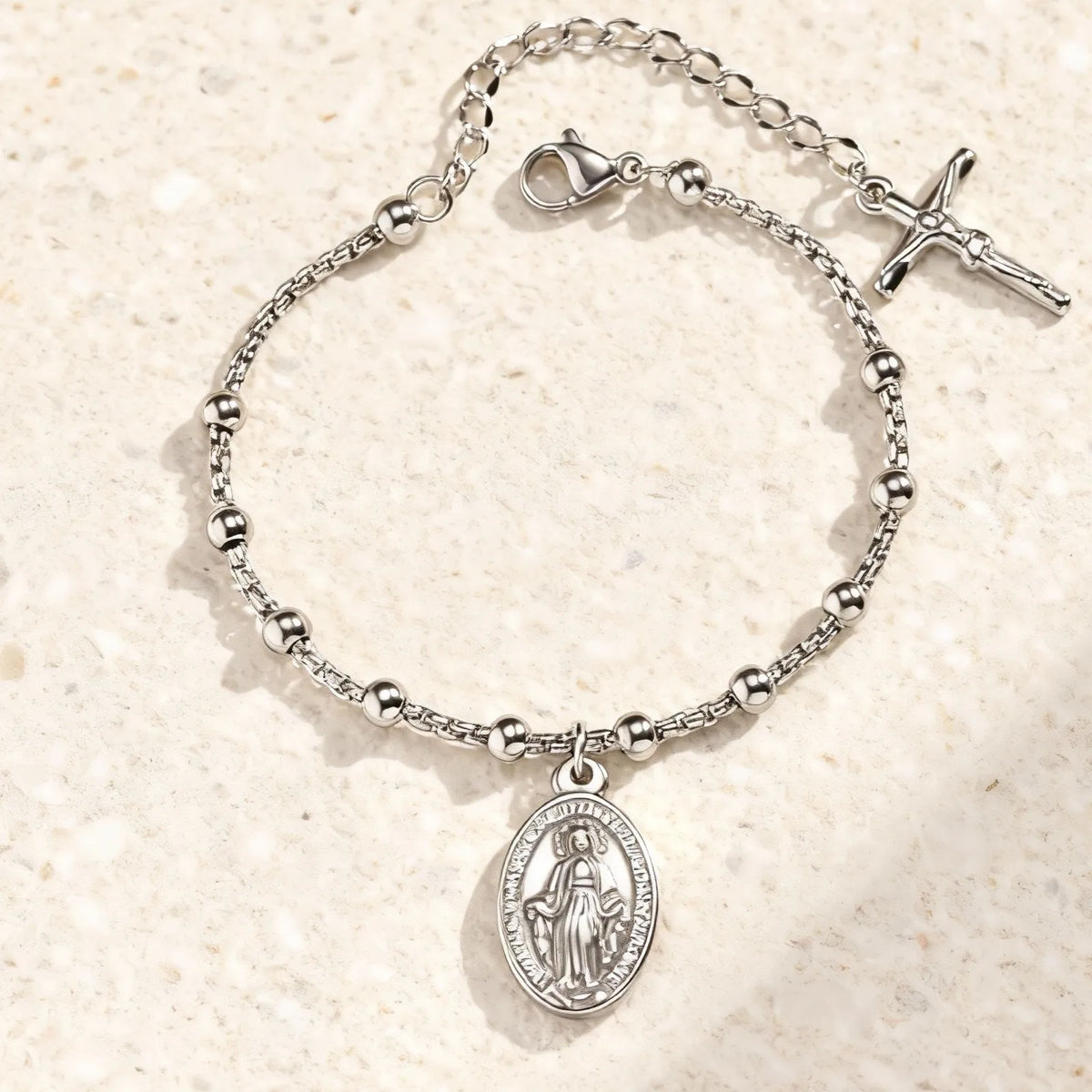 Bracelet Croix Foi — Acier Inoxydable