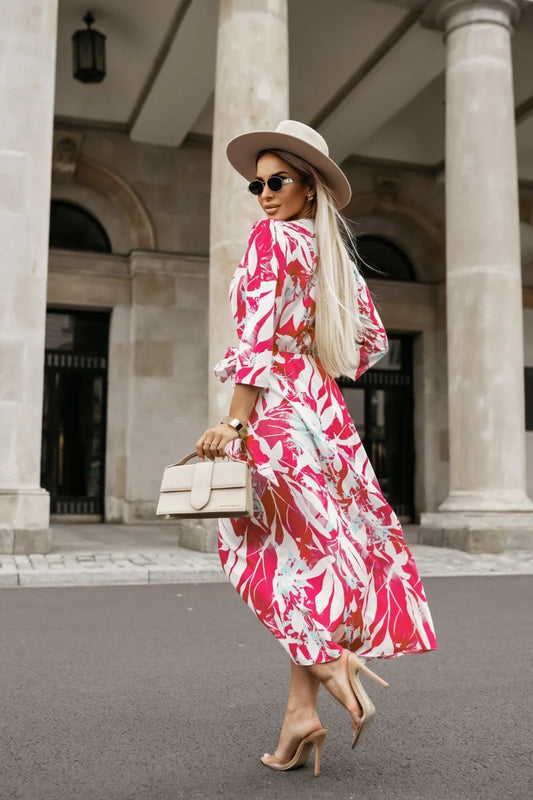 Robe Longue Fleurie — Détail Noué
