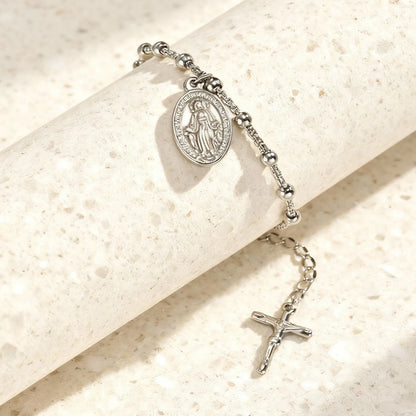 Bracelet Croix Foi — Acier Inoxydable