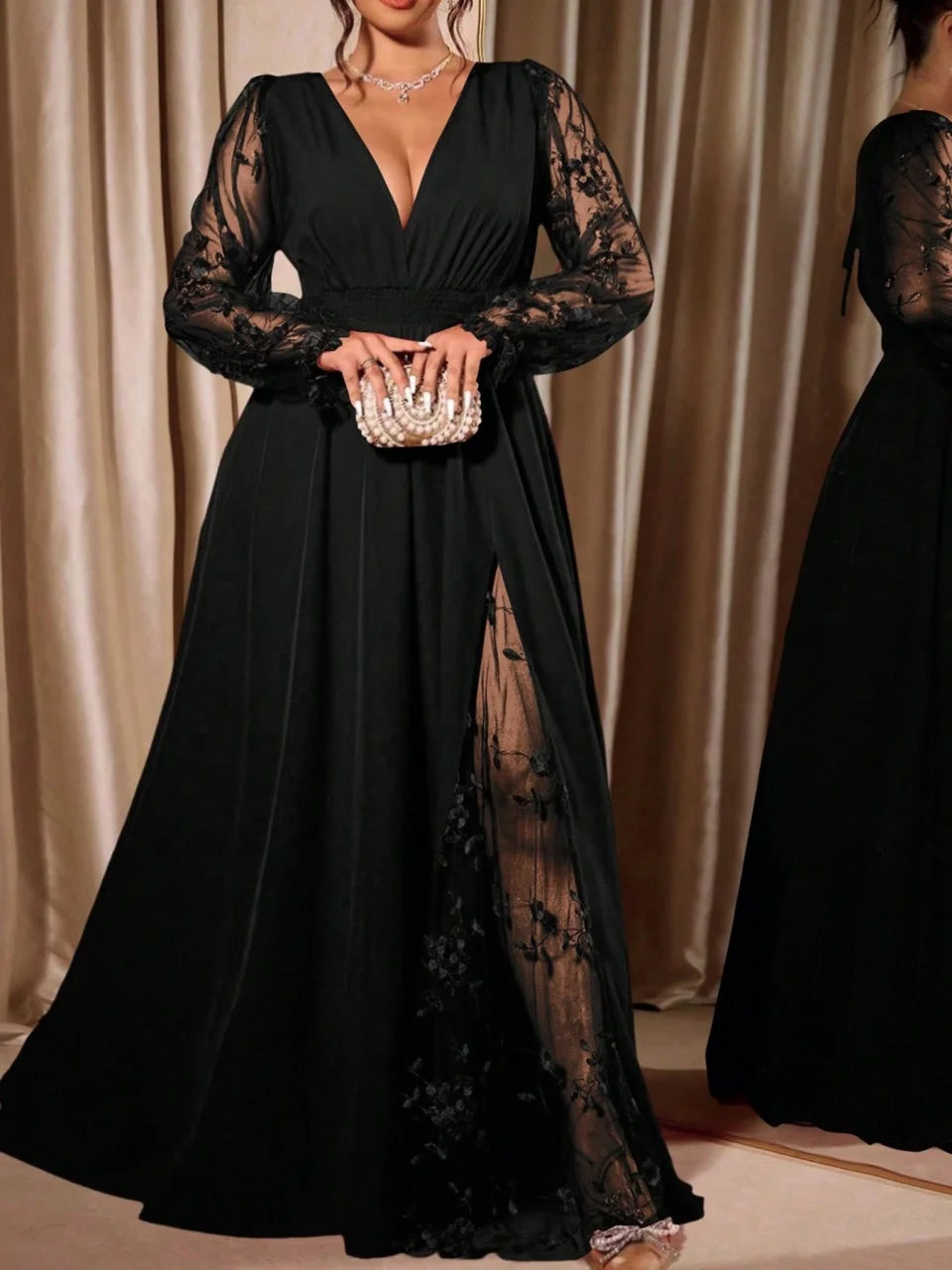Robe Serena — Longue à Col V