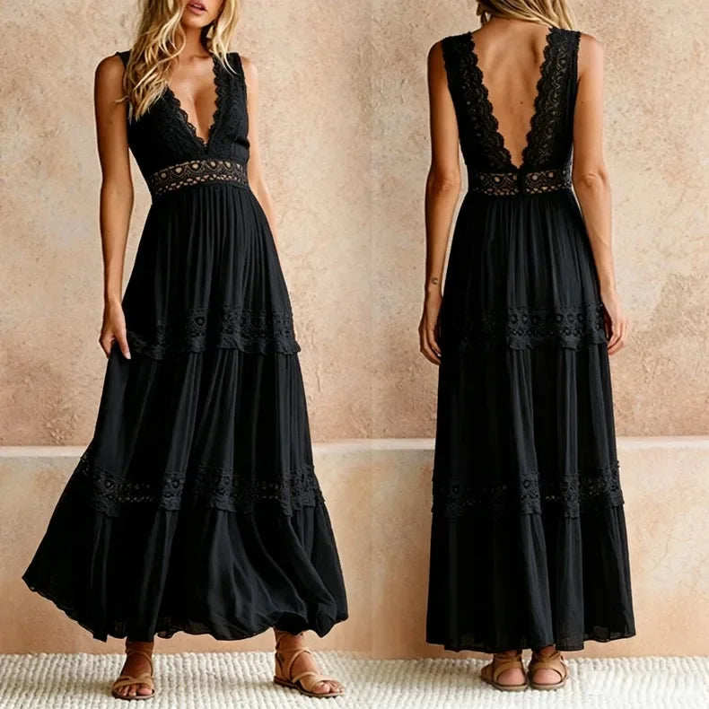 Robe Longue Élégante — Dentelle