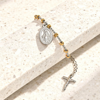 Bracelet Croix Foi — Acier Inoxydable