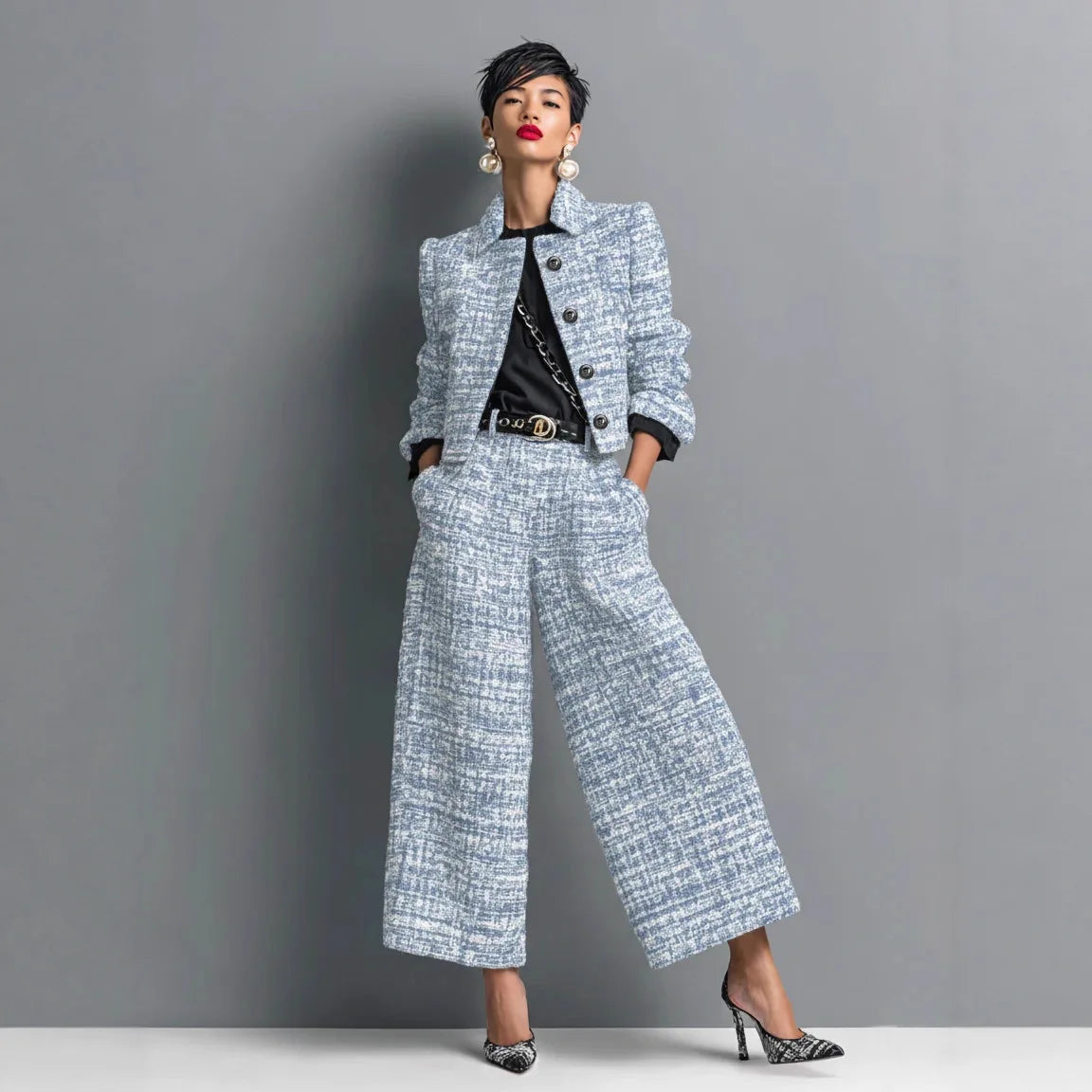 Ensemble Lucía — Veste Cintrée et Pantalon Large