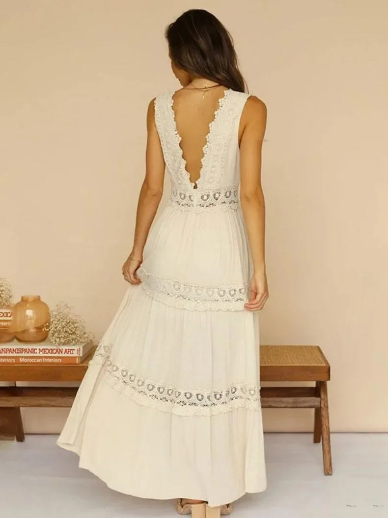 Robe Longue Élégante — Dentelle