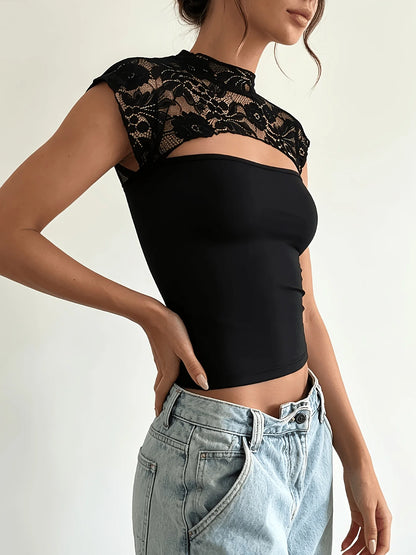 Top Bella — Dentelle et Dos Transparent