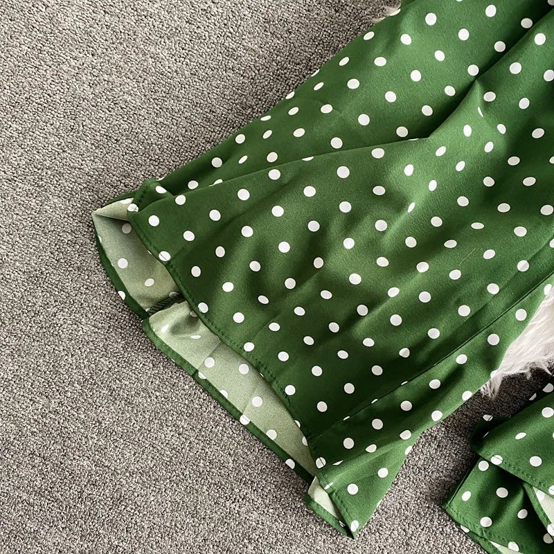 Combinaison Fluide à Pois — Col V