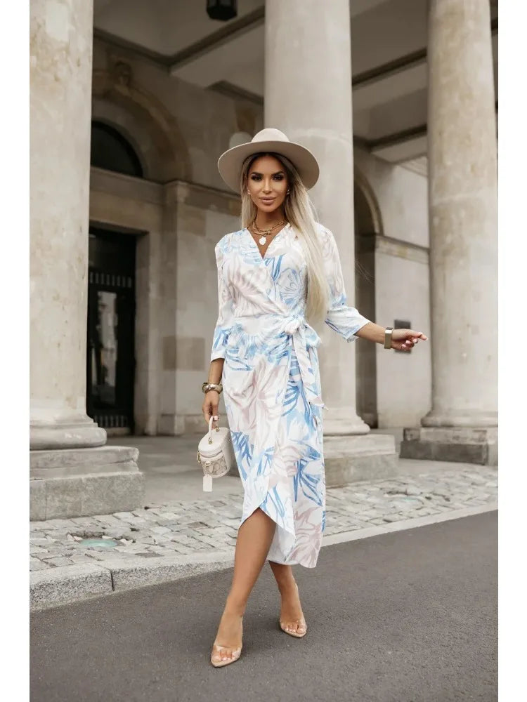 Robe Longue Fleurie — Détail Noué