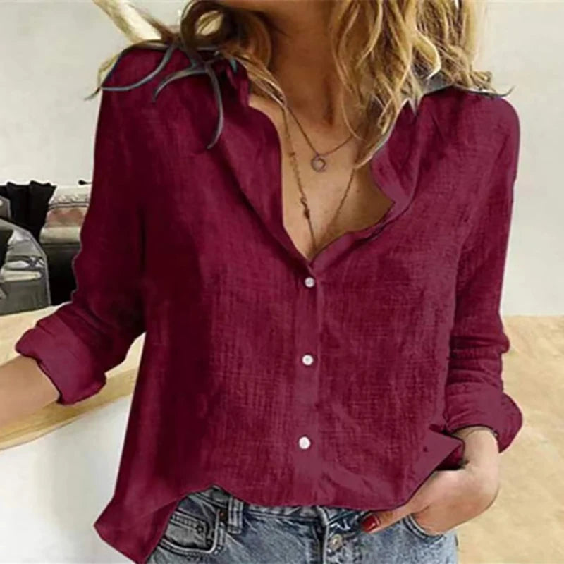 Chemise Clara — Lin et Coton à Manches Longues