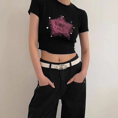 Ceinture Y2K — Similicuir pour Jean
