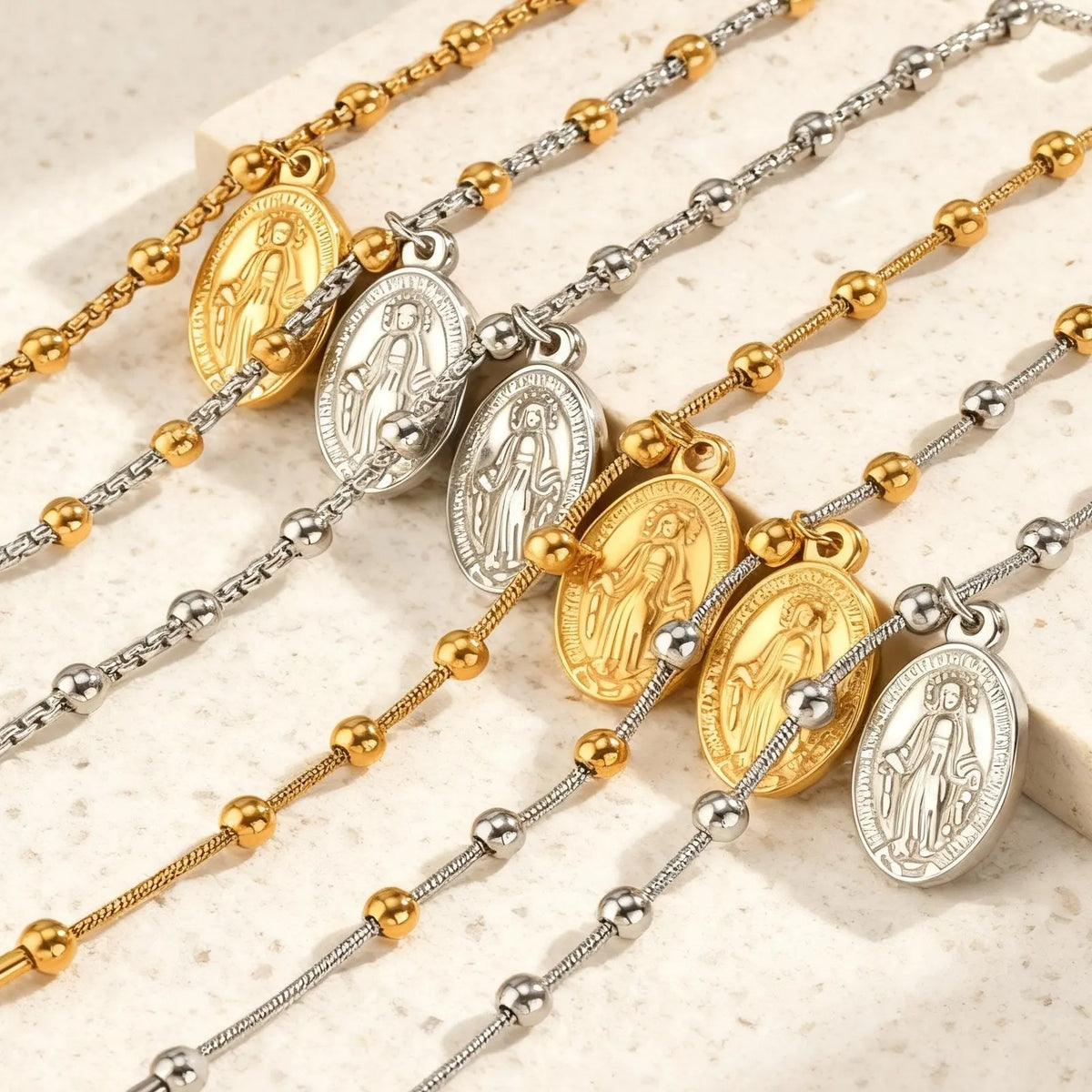 Bracelet Croix Foi — Acier Inoxydable