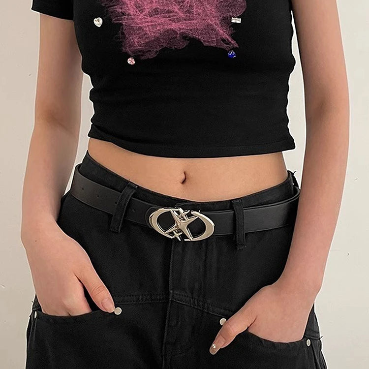 Ceinture Y2K — Similicuir pour Jean