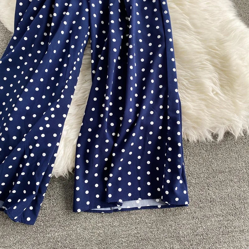 Combinaison Fluide à Pois — Col V