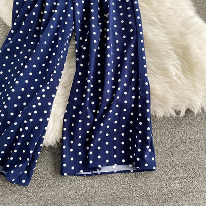 Combinaison Fluide à Pois — Col V
