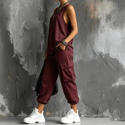 Ensemble Vera — Gilet et Pantacourt Large