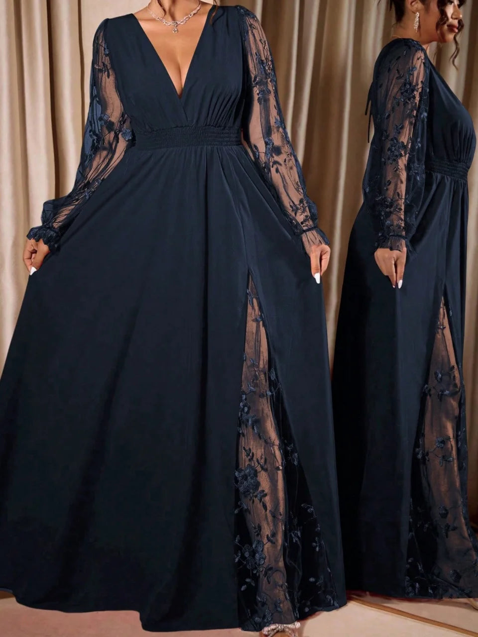 Robe Serena — Longue à Col V